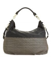 Go mad for this gorgeous weaved design by Steve Madden. A slouchy hobo silhouette features a woven bottom and goldtone hardware for a look that is almost impossible to resist. Go mad for this gorgeous weaved design by Steve Madden. A slouchy hobo silhouette features a woven bottom and goldtone hardware for a look that is almost impossible to resist.
