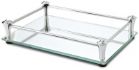 Taymor Square Vanity Mirror Tray with Chrome Rails Taymor Square Vanity Mirror Tray with Chrome Rails