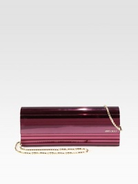 Instantly polished and sophisticated, a structured silhouette with a versatile chain strap. Detachable chain shoulder strap, 18 dropMagnetic flap closureOne inside open pocketSatin lining9½W X 4H X 2DMade in Italy Instantly polished and sophisticated, a structured silhouette with a versatile chain strap. Detachable chain shoulder strap, 18 dropMagnetic flap closureOne inside open pocketSatin lining9½W X 4H X 2DMade in Italy