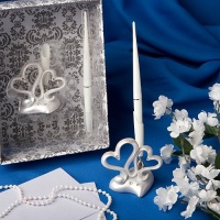 Interlocking hearts design wedding pen set, 1 piece Interlocking hearts design wedding pen set, 1 piece
