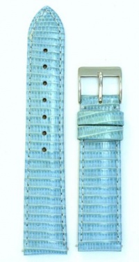 Ladies' Genuine Lizard Watchband Aqua 18mm Watch Band Ladies' Genuine Lizard Watchband Aqua 18mm Watch Band