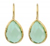 18KT Gold Vermeil Large Natural Green Amethyst Teardrop Earrings 925 Sterling Silver Bezel Set Gemstone Drops, Kyle Richards