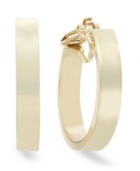 A classic silhouette that finishes an elegant look. These hoop earrings from Lauren Ralph Lauren shine with a smooth finish. Clip-on backing for non-pierced ears. Crafted in smooth gold tone mixed metal. Approximate diameter: 1 inch. A classic silhouette that finishes an elegant look. These hoop earrings from Lauren Ralph Lauren shine with a smooth finish. Clip-on backing for non-pierced ears. Crafted in smooth gold tone mixed metal. Approximate diameter: 1 inch.