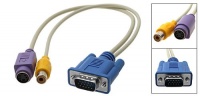 VGA to TV RCA S-video Converter Adapter Cable PC Laptop VGA to TV RCA S-video Converter Adapter Cable PC Laptop