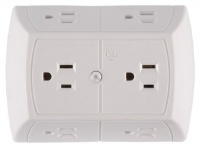 GE 50759 6-Grounded Outlet In-Wall Adapter, White GE 50759 6-Grounded Outlet In-Wall Adapter, White