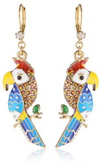 Betsey Johnson A Day at the Zoo Parrot Drop Earrings Betsey Johnson A Day at the Zoo Parrot Drop Earrings