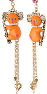 Betsey Johnson A Day at the Zoo Koala Linear Drop Earrings Betsey Johnson A Day at the Zoo Koala Linear Drop Earrings