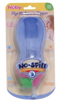 Nuby 14 oz Flip-It Leak Proof Straw Bottle Nuby 14 oz Flip-It Leak Proof Straw Bottle