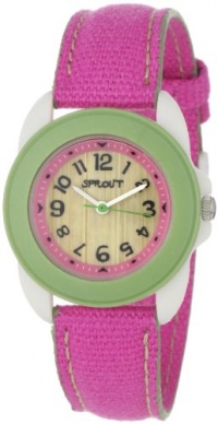Sprout Midsize ST1007LGIVPK Eco-Friendly Corn Resin and Pink Organic Cotton Strap Watch Sprout Midsize ST1007LGIVPK Eco-Friendly Corn Resin and Pink Organic Cotton Strap Watch
