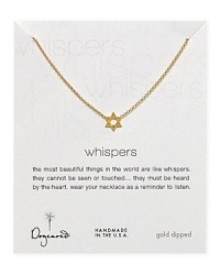 Talk about charm: Slip on this 14-karat gold dipped necklace from Dogeared, a gleaming reminder of your faith. Talk about charm: Slip on this 14-karat gold dipped necklace from Dogeared, a gleaming reminder of your faith.