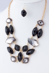 Charmed by Stacy Mosaic Statement Necklace (Black Smoke)--Free Earrings Charmed by Stacy Mosaic Statement Necklace (Black Smoke)--Free Earrings