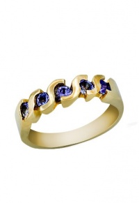 Effy Jewlery 14K Yellow Gold Tanzanite Ring, .75 TCW Ring size 7