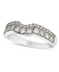 Make that special day even more radiant. Le Vian's wedding band dazzles with rows of round-cut diamonds (5/8 ct. t.w.) in 14k white gold. Size 7. Make that special day even more radiant. Le Vian's wedding band dazzles with rows of round-cut diamonds (5/8 ct. t.w.) in 14k white gold. Size 7.
