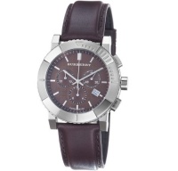 Burberry Men's BU2307 Round Chrno Brown Dial Brown Leather Strap Watch Burberry Men's BU2307 Round Chrno Brown Dial Brown Leather Strap Watch
