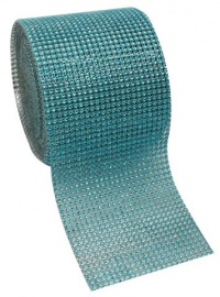 Turquoise Diamond Rhinestone Mesh Ribbon, Wedding Ribbon, Diaper Cake Ribbon, 4.75 x 10 Yards, 24 Row, 1 Roll Turquoise Diamond Rhinestone Mesh Ribbon, Wedding Ribbon, Diaper Cake Ribbon, 4.75 x 10 Yards, 24 Row, 1 Roll