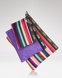 With its cool color palette and clever construction, this trio of nylon pouches from LeSportsac is a handy travel companion. With its cool color palette and clever construction, this trio of nylon pouches from LeSportsac is a handy travel companion.