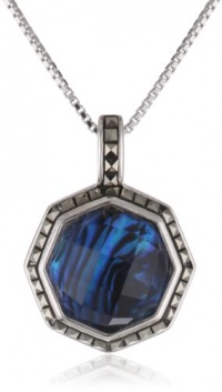 Judith Jack Mini Octagons Sterling Silver, Abalone and Marcasite Drop Pendant Necklace, 18 Judith Jack Mini Octagons Sterling Silver, Abalone and Marcasite Drop Pendant Necklace, 18