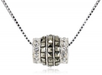Judith Jack Mini Items Sterling Silver, Marcasite and Crystal Barrel Pendant Necklace, 18 Judith Jack Mini Items Sterling Silver, Marcasite and Crystal Barrel Pendant Necklace, 18