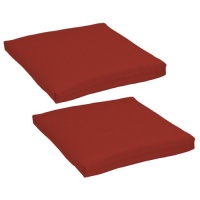 Strathwood Bradford Hardwood Armless Bar Chair Polyester Cushions, Set of 2, Solid Red Strathwood Bradford Hardwood Armless Bar Chair Polyester Cushions, Set of 2, Solid Red