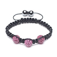 Bling Jewelry Childrens Bracelet Shamballa Inspired Pave Fuchsia Crystal Beads 10mm Bling Jewelry Childrens Bracelet Shamballa Inspired Pave Fuchsia Crystal Beads 10mm