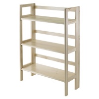 Winsome Wood Stackable/Folding 3-Tier Shelf, Natural Winsome Wood Stackable/Folding 3-Tier Shelf, Natural