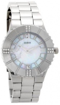 GUESS? Women's 95469L Silver-Tone Crystal Accented Watch GUESS? Women's 95469L Silver-Tone Crystal Accented Watch