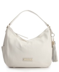 Luxe leather and high-shine hardware will keep your style poised, polished and on point. A relaxed hobo shape gives this Calvin Klein design a comfortable yet fashionable everyday appeal. Luxe leather and high-shine hardware will keep your style poised, polished and on point. A relaxed hobo shape gives this Calvin Klein design a comfortable yet fashionable everyday appeal.