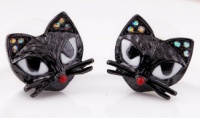 DaisyJewel Good Fortune Black Cat Studs: Betsey Johnson Critter Collection Black Kitty Cat Stud Earrings with Red Noses and Crystal Embellished Ears - For Pierced Ears - Skin Safe - Top Seller Mega Clearance Sale DaisyJewel Good Fortune Black Cat Studs: Betsey Johnson Critter Collection Black Kitty Cat Stud Earrings with Red Noses and Crystal Embellished Ears - For Pierced Ears - Skin Safe - Top Seller Mega Clearance Sale