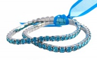 Bracelet Set (2 pc) - Stretch Crystals ~ Aqua Blue (7) (FB274) Bracelet Set (2 pc) - Stretch Crystals ~ Aqua Blue (7) (FB274)