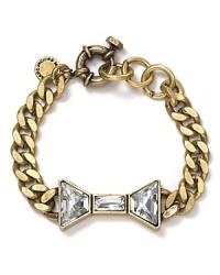 Pretty with a punkish edge, MARC BY MARC JACOBS chain link bracelet perfectly encapsulates the brand's hard-hitting take on feminine style. Wear this piece and take a bow. Pretty with a punkish edge, MARC BY MARC JACOBS chain link bracelet perfectly encapsulates the brand's hard-hitting take on feminine style. Wear this piece and take a bow.