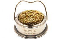 Aoyue Soldering Iron Tip Cleaner with Brass wire sponge, no water needed Aoyue Soldering Iron Tip Cleaner with Brass wire sponge, no water needed