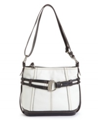 Buckle up and get on board this season with Tignanelllo's soft cinch double-entry hobo bag featuring contrast colors and silhouette-enhancing stitching. The strap is extra long so you can wear it crossbody style. Buckle up and get on board this season with Tignanelllo's soft cinch double-entry hobo bag featuring contrast colors and silhouette-enhancing stitching. The strap is extra long so you can wear it crossbody style.