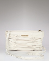 Rich ruched leather is glazed and washed for a soft, luxe texture. Gold-toned hardware and a removable crossbody strap set the scene for a party-perfect look. Rich ruched leather is glazed and washed for a soft, luxe texture. Gold-toned hardware and a removable crossbody strap set the scene for a party-perfect look.