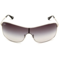 New Ray Ban RB3466 003/8G Shield Silver/Gray Gradient Lens 35mm Sunglasses New Ray Ban RB3466 003/8G Shield Silver/Gray Gradient Lens 35mm Sunglasses