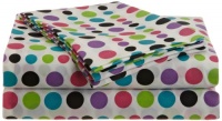 Divatex Home Fashions Jumbo Dots Sheet Set, Multi/White, Twin Divatex Home Fashions Jumbo Dots Sheet Set, Multi/White, Twin