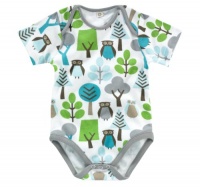 Dwellstudio Organic Short Sleeve Bodysuit, Owls, 6-12 Months Dwellstudio Organic Short Sleeve Bodysuit, Owls, 6-12 Months