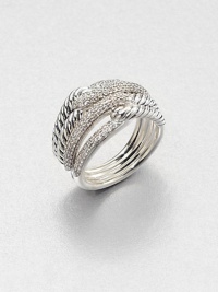 From the Labyrinth Collection. An intriguing looped design in sleek sterling silver accented with sparkling diamonds. Diamonds, .73 tcwSterling silverImported From the Labyrinth Collection. An intriguing looped design in sleek sterling silver accented with sparkling diamonds. Diamonds, .73 tcwSterling silverImported
