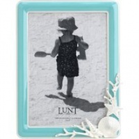 Lunt LV1457AQ Sanibel Picture Frame, 5-Inch by 7-Inch, Aqua and Silver Plate Lunt LV1457AQ Sanibel Picture Frame, 5-Inch by 7-Inch, Aqua and Silver Plate