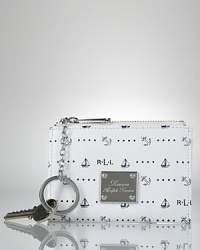 Add a yacht inspired touch to your accessories collection with this nautically-inspired coin case from Lauren Ralph Lauren. Add a yacht inspired touch to your accessories collection with this nautically-inspired coin case from Lauren Ralph Lauren.