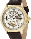 Stuhrling Original Men's 167.3335K2 Classic Delphi Priam Automatic Skeleton Gold Tone Watch