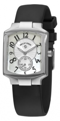 Philip Stein Women's 21-FMOP-RB Classic Black Rubber Strap Watch Philip Stein Women's 21-FMOP-RB Classic Black Rubber Strap Watch
