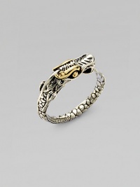 From the Naga Collection. This stylized design features a dragon in sleek sterling silver accented with 18k gold detailing. Sterling silver18k goldDiameter, about ¼Imported From the Naga Collection. This stylized design features a dragon in sleek sterling silver accented with 18k gold detailing. Sterling silver18k goldDiameter, about ¼Imported