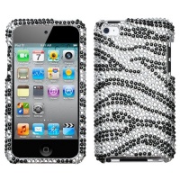 MYBAT Unique Diamante Protective Case for iPod touch 4 (Black Zebra Skin) MYBAT Unique Diamante Protective Case for iPod touch 4 (Black Zebra Skin)