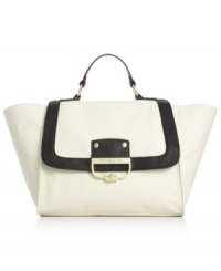 Put some panache into your accessorizing with this cosmopolitan carryall from Olivia + Joy. Adorned with gleaming hardware and mod colorblocking, it's generous interior stows everything in style. Put some panache into your accessorizing with this cosmopolitan carryall from Olivia + Joy. Adorned with gleaming hardware and mod colorblocking, it's generous interior stows everything in style.