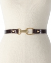 Adjust your style accordingly. This skinny Style&co. leather belt highlights your look with sleek croc-embossing and a signature adjustable buckle. Adjust your style accordingly. This skinny Style&co. leather belt highlights your look with sleek croc-embossing and a signature adjustable buckle.