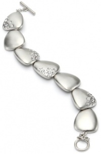ABS By Allen Schwartz Uncorked Silver-Tone Studded Casted Flex Bracelet ABS By Allen Schwartz Uncorked Silver-Tone Studded Casted Flex Bracelet