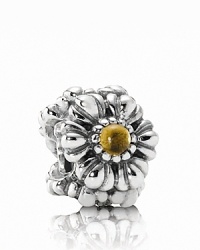 Birthstone accents add a personal touch to PANDORA's floral charm. Birthstone accents add a personal touch to PANDORA's floral charm.