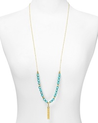A perfect pop of color: delicate glass beads and gold plate add energy to this tassel necklace from Vanessa Mooney. It's the accessory we want bright now. A perfect pop of color: delicate glass beads and gold plate add energy to this tassel necklace from Vanessa Mooney. It's the accessory we want bright now.