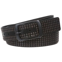 1 1/2 Snap on Tiny Circle Studded Genuine Leather Belt 1 1/2 Snap on Tiny Circle Studded Genuine Leather Belt