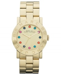 Put on playful style with this colorful steel watch in golden tones from Marc by Marc Jacobs. Put on playful style with this colorful steel watch in golden tones from Marc by Marc Jacobs.